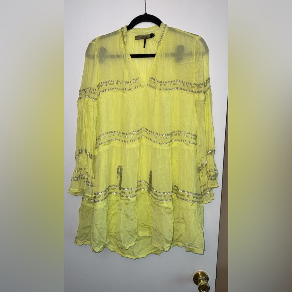 Free People Lemon Dress with Silver Details